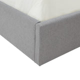 Safavieh Jaybella Low Profile Tufted King Bed XII23 Light Grey Wood / Fabric / Foam SFV4828B-K-2BX