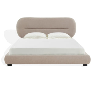 Safavieh Thalia Oval Headboard King Bed Oatmeal SFV4845B-K-2BX