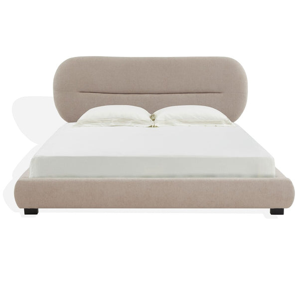 Safavieh Thalia Oval Headboard King Bed Oatmeal SFV4845B-K-2BX