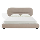 Safavieh Thalia Oval Headboard King Bed Oatmeal SFV4845B-K-2BX