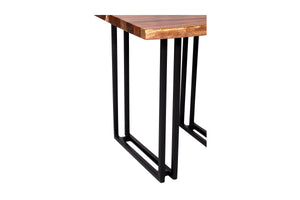 Porter Designs Porter Manzanita Live Edge End Table In Solid Sheesham Wood - Customizable, Heirloom Quality Design Brown Wood 05-196-07-2340w-kit