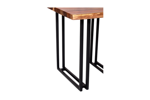 Porter Designs Porter Manzanita Live Edge End Table In Solid Sheesham Wood - Customizable, Heirloom Quality Design Brown Wood 05-196-07-2340w-kit