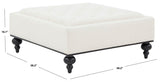 Safavieh Rosealina Tufted Boucle Ottoman XII23 Ivory Fabric / Wood SFV5014C