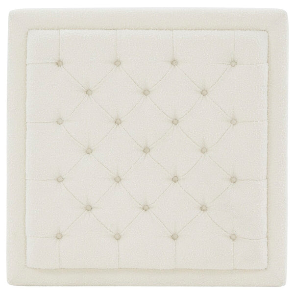 Safavieh Rosealina Tufted Boucle Ottoman XII23 Ivory Fabric / Wood SFV5014C