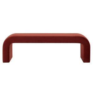 Safavieh Caralynn Velvet Bench Rust SFV5027M