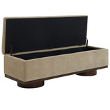 Safavieh Vianna Velvet Storage Bench Light Brown / Walnut SFV5049F