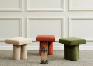 Safavieh Deangelo Velvet Ottoman SFV5085A