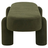 Safavieh Laurence Corduroy Bench Olive 60 IN W x 24 IN D x 16.9 IN H