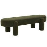 Safavieh Laurence Corduroy Bench Olive 60 IN W x 24 IN D x 16.9 IN H