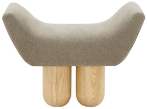 Safavieh Giancarlo Upholstered Ottoman Dark Brown / Natural SFV5120C