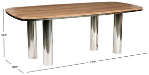 Safavieh Osborn Metal Dining Table Natural / Silver SFV5755A