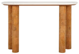 Safavieh Marilynn Marble And Cork Veneer Console Table White / Cork SFV5758A-2BX