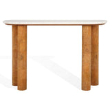 Safavieh Marilynn Marble And Cork Veneer Console Table White / Cork SFV5758A-2BX