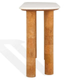 Safavieh Marilynn Marble And Cork Veneer Console Table White / Cork SFV5758A-2BX