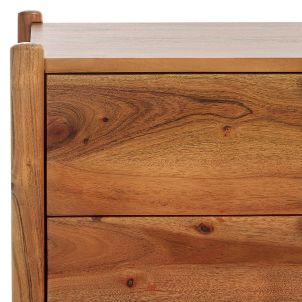 Safavieh Shanti 6 Drawer Wood Dresser Natural / Black SFV5764A