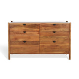 Safavieh Shanti 6 Drawer Wood Dresser Natural / Black SFV5764A