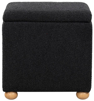 Safavieh Becka Square Boucle Storage Ottoman Black / Natural SFV6101B