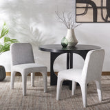 Safavieh Maricelle Boucle Dining Chair White / Black SFV6102B-SET2