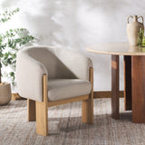 Safavieh Lauricella Barrel Back Dining Chair Tan / Natural SFV6103B