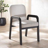 Safavieh Roslina Boucle Dining Chair Ivory / Black SFV6105A