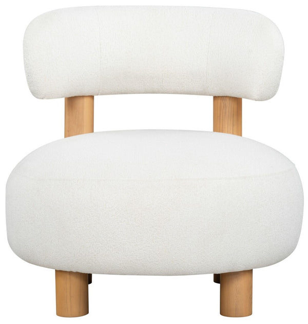 Safavieh Eduardo Boucle Accent Chair Ivory / Natural SFV6109A