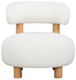 Safavieh Eduardo Boucle Accent Chair Ivory / Natural SFV6109A