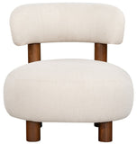 Safavieh Eduardo Boucle Accent Chair Tan / Walnut SFV6109B