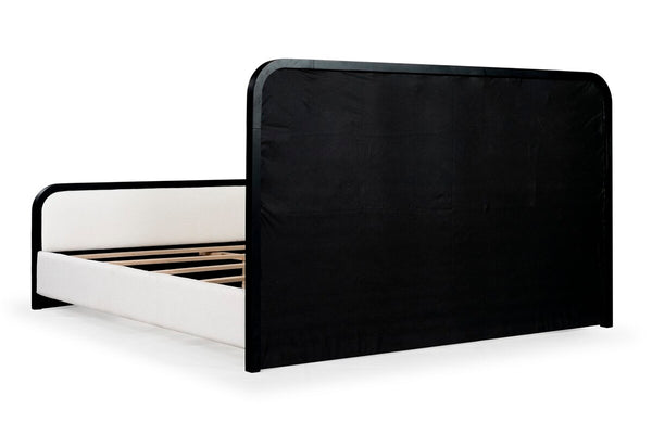 Safavieh Karolina Boucle King Bed Ivory / Black SFV6110A-K-3BX