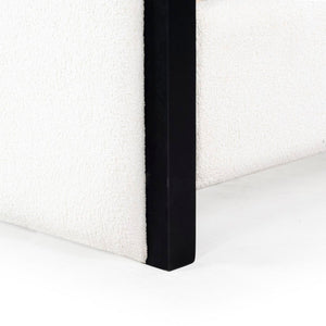 Safavieh Karolina Boucle King Bed Ivory / Black SFV6110A-K-3BX