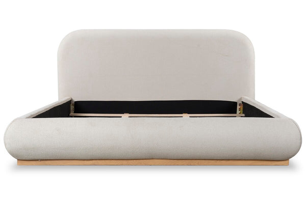 Safavieh Jennabryanna Boucle King Bed Tan / Natural SFV6111A-K-2BX