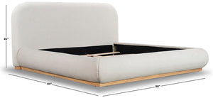 Safavieh Jennabryanna Boucle King Bed Tan / Natural SFV6111A-K-2BX