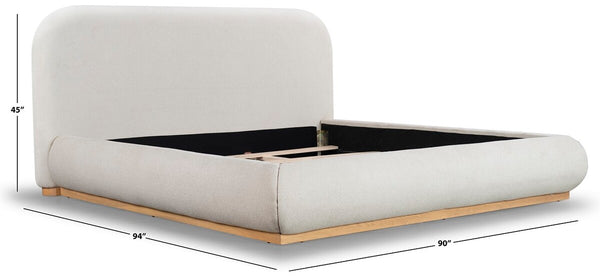 Safavieh Jennabryanna Boucle King Bed Tan / Natural SFV6111A-K-2BX