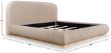 Safavieh Jennabryanna Boucle King Bed Light Brown / Natural SFV6111B-K-2BX