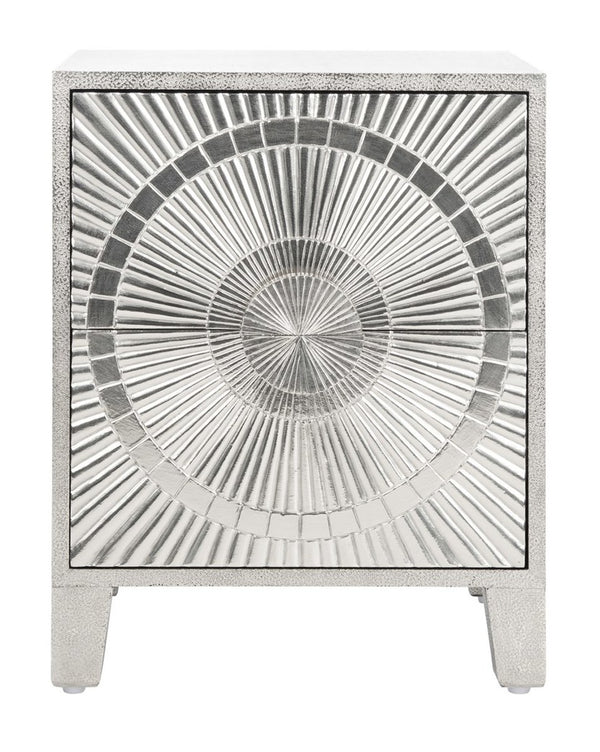 Safavieh Remmington Solar Nightstand Silver SFV6610A