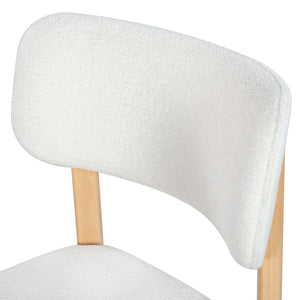 Safavieh Trystan Boucle Dining Chair Ivory / Natural SFV7233A-SET2