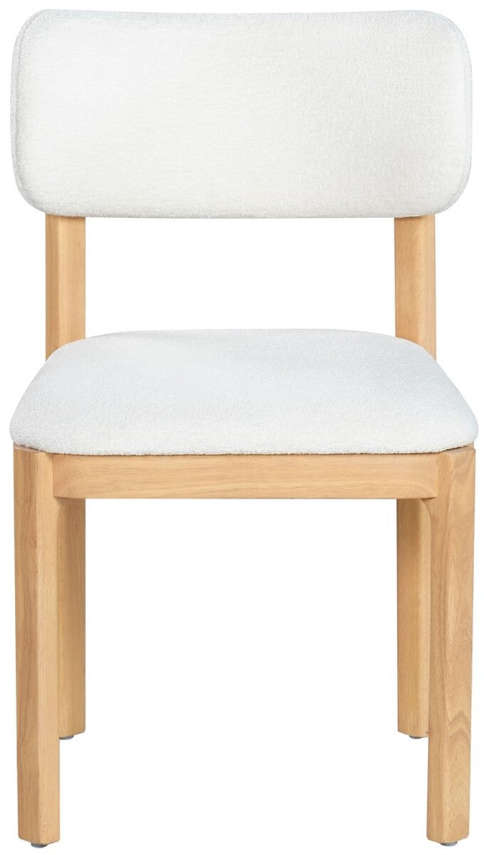Safavieh Trystan Boucle Dining Chair Ivory / Natural SFV7233A-SET2