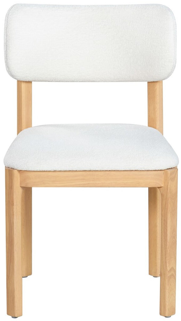 Safavieh Trystan Boucle Dining Chair Ivory / Natural SFV7233A-SET2