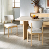 Safavieh Trystan Boucle Dining Chair Ivory / Natural SFV7233A-SET2