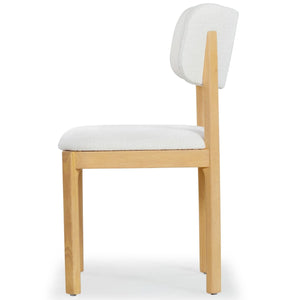 Safavieh Trystan Boucle Dining Chair Ivory / Natural SFV7233A-SET2