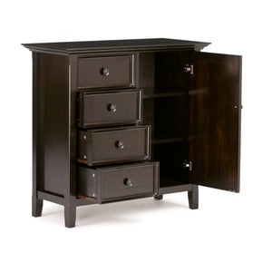 English Elm Amherst Medium Storage Cabinet - Handcrafted Hickory Brown With Adjustable Shelves & Antique Knobs B136P159432