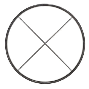 Safavieh Jessa Round Metal Coffee Table XII23 Black Forged Metal / Tempered Glass SFV9501E