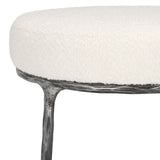 Safavieh Trumen Boucle Counterstool Ivory / Black Metal / Wood / Foam / Fabric SFV9525A