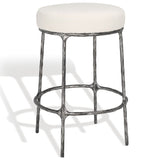 Safavieh Trumen Boucle Counterstool Ivory / Black Metal / Wood / Foam / Fabric SFV9525A