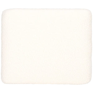 Safavieh Mandy Boucle And Metal Ottoman Ivory / Black Metal / Wood / Foam / Fabric SFV9526A