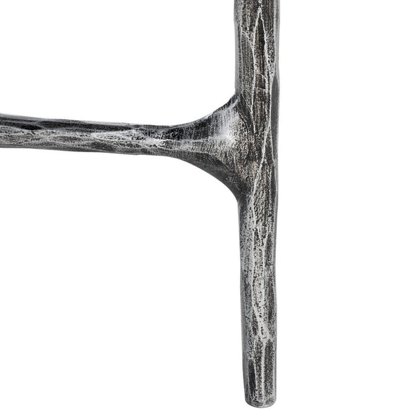 Safavieh Mandy Boucle And Metal Ottoman Black Metal / Wood / Foam / Fabric SFV9526B