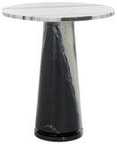 Valentia Tall Round Marble Accent Table