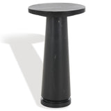 Safavieh Valentia Round Marble Accent Table Black Marble / Mdf  SFV9704D