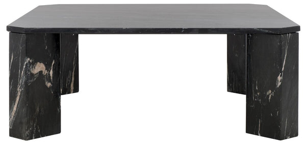 Safavieh Daysi Square Marble Coffee Table Black Marble / Metal / Wood SFV9710A-2BX