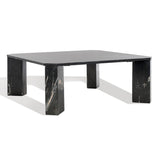 Safavieh Daysi Square Marble Coffee Table Black Marble / Metal / Wood SFV9710A-2BX