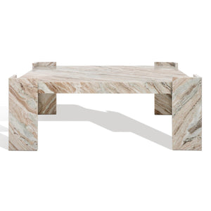 Safavieh Catayana Marble Coffee Table White / Brown SFV9711A-2BX